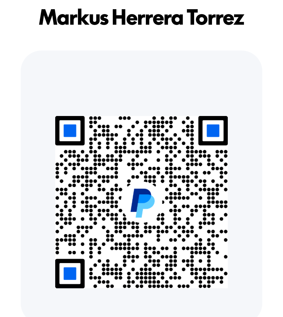 PayPal-QR-Code für Spenden an Markus Herrera Torrez